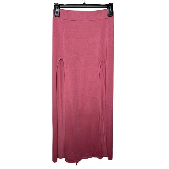 Rag & Bone Womens Pink Maxi Skirt With Side Slits Size XXS - Picture 2 of 12